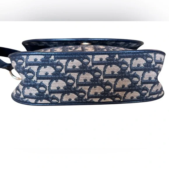 Dior Trotter Vintage Navy Shoulder Bag with COA - Picture 3 of 12